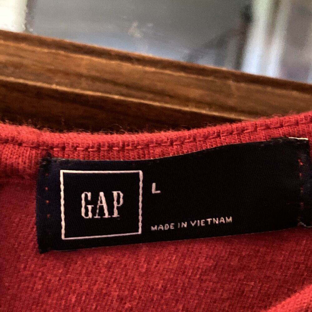 Gap Red Fit & Flare Retro Back Zip Sleeveless Midi Casual Dress Size L - Picture 4 of 4